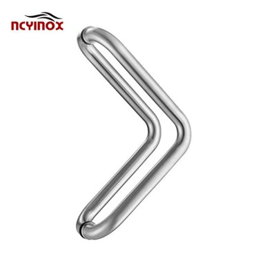 Šlifuotas nerūdijantis stiklas, sumontuotas alkūnės formos traukimo rankena